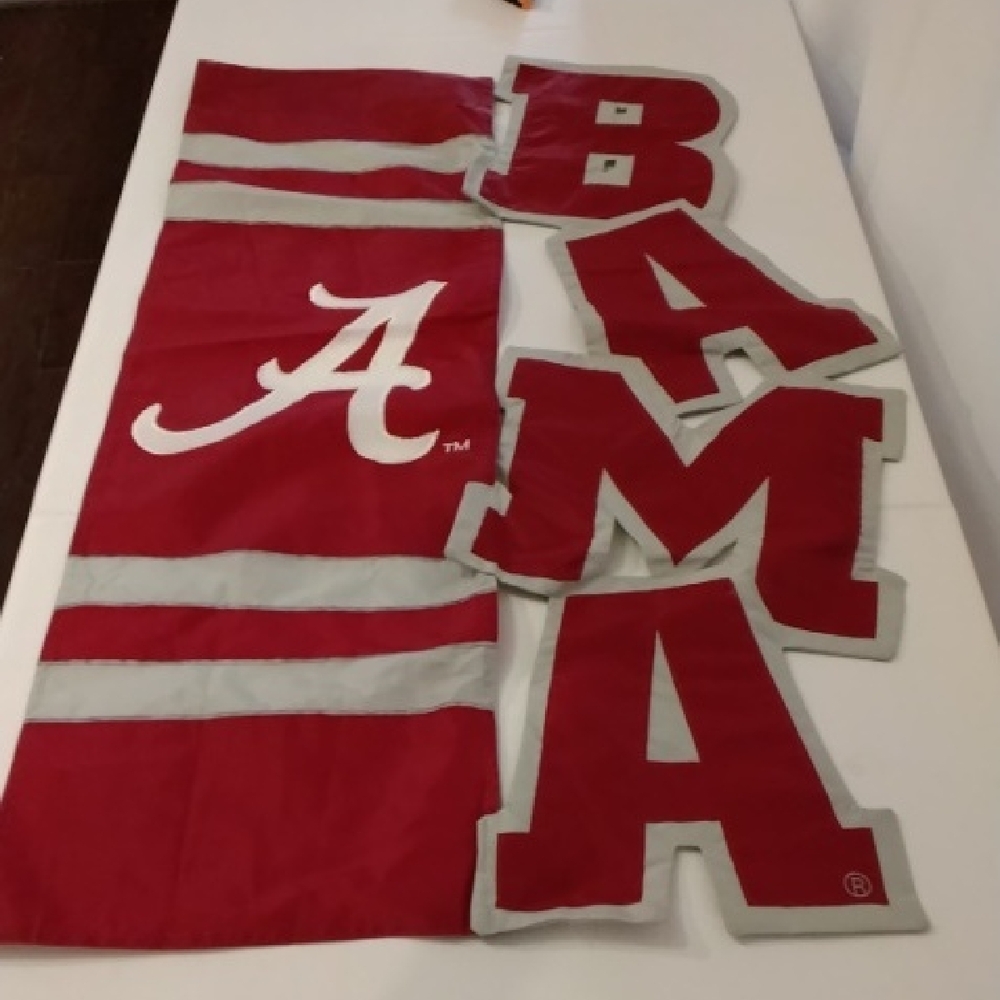 Alabama Crimson Tide Flag - Red and Gray